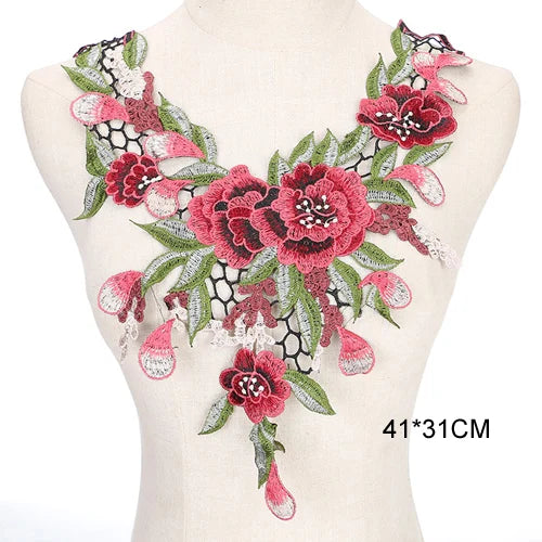 Plum Blossom Embroidery Patch Set for Sewing Projects