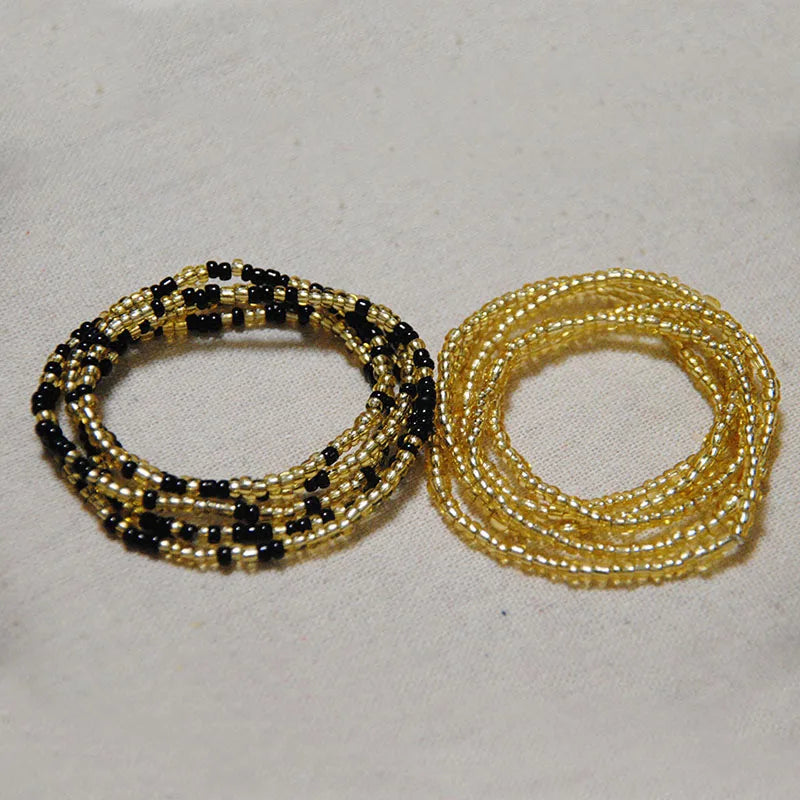 Colorful Elastic Belly Bead Chain Set for Women