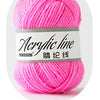 Pink acrylic line yarn balls for knitting and crochet