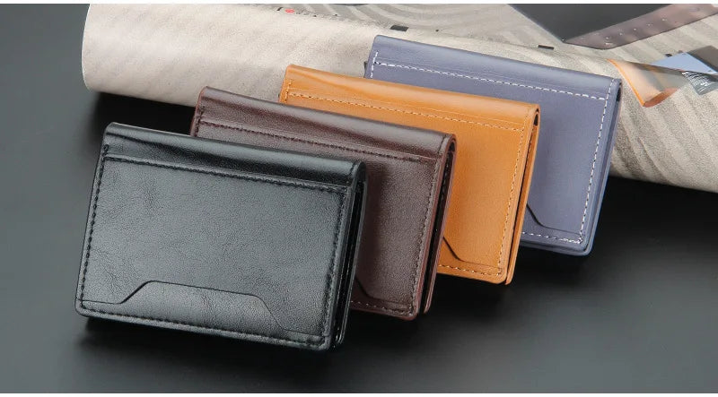Carbon Fiber Mini RFID Blocking Wallet for Men