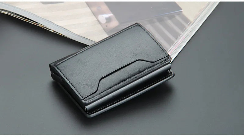Carbon Fiber Mini RFID Blocking Wallet for Men