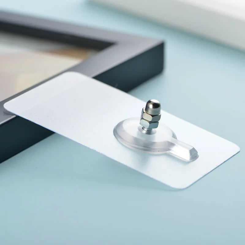 Transparent Self-Adhesive Wall Hooks for Pictures and More