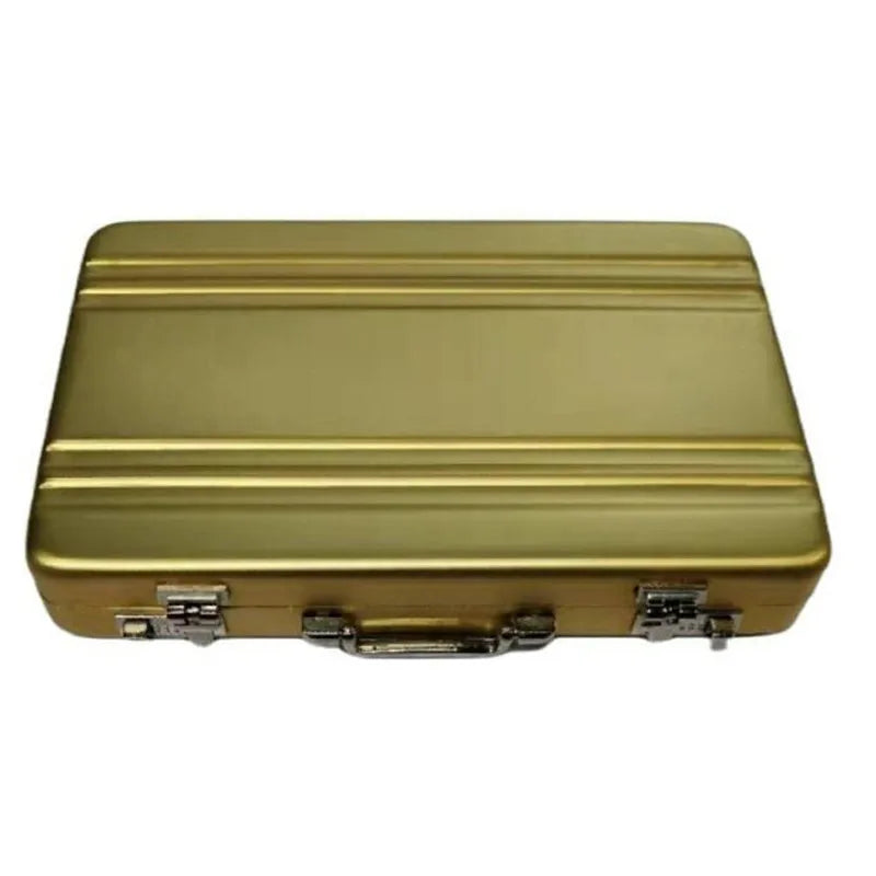 Aluminum Alloy Business Card Holder – Mini Suitcase Design