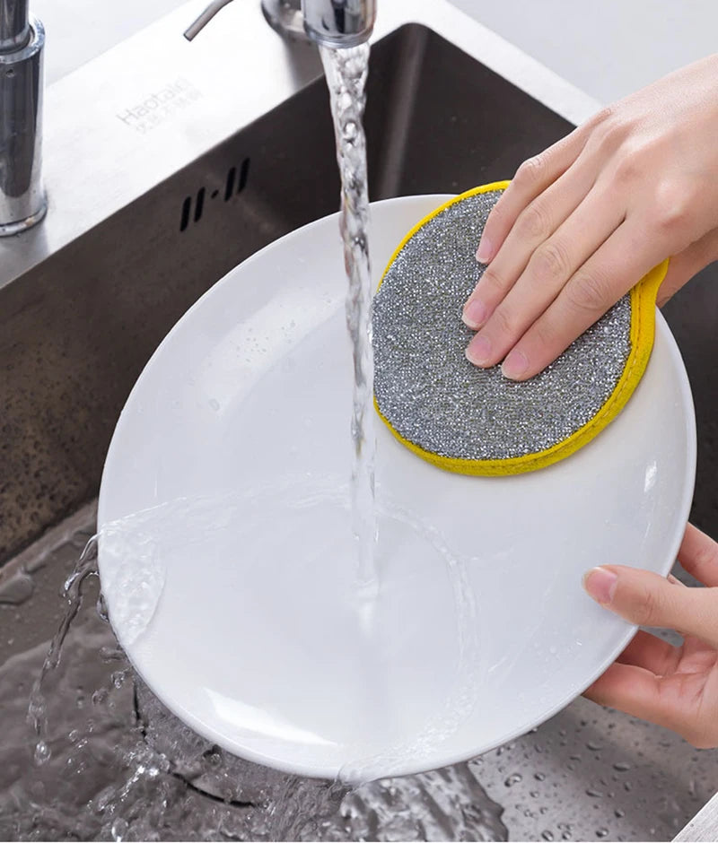 Double-Sided Dish Scrub Sponges for Kitchen Cleaning