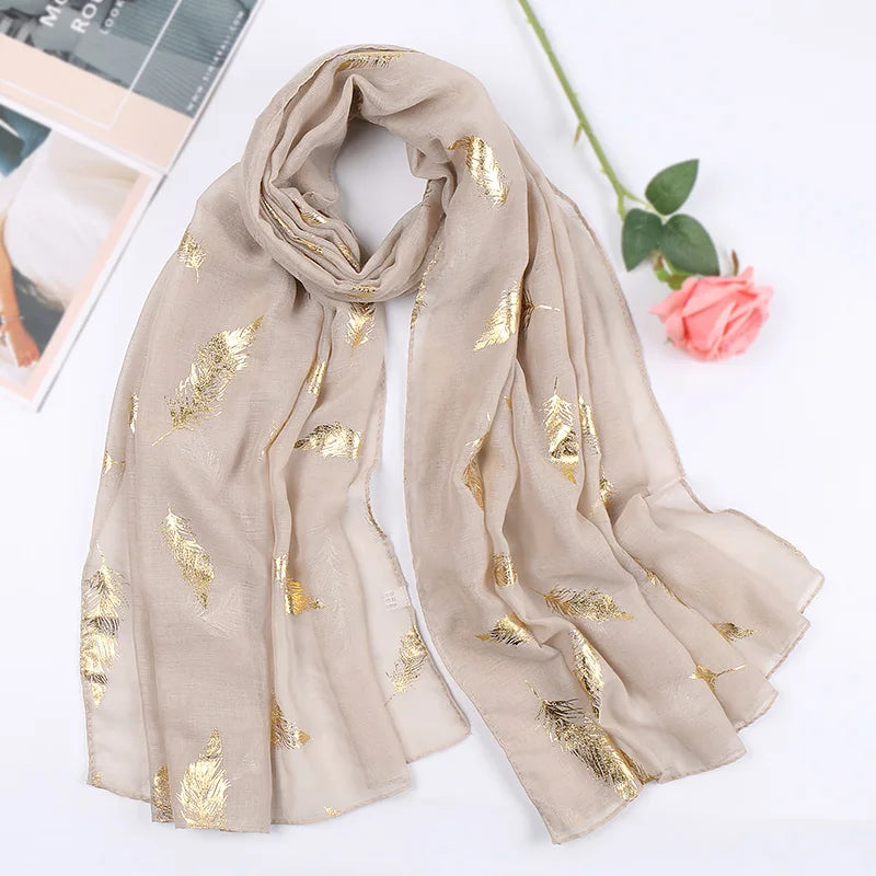 Gold Glitter Tassel Scarf