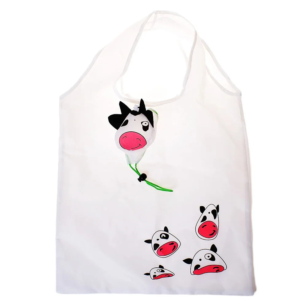 Foldable Cartoon Shopping Bag with Shoulder Straps