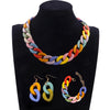 Colorful Acrylic Chain Necklace Set for Women