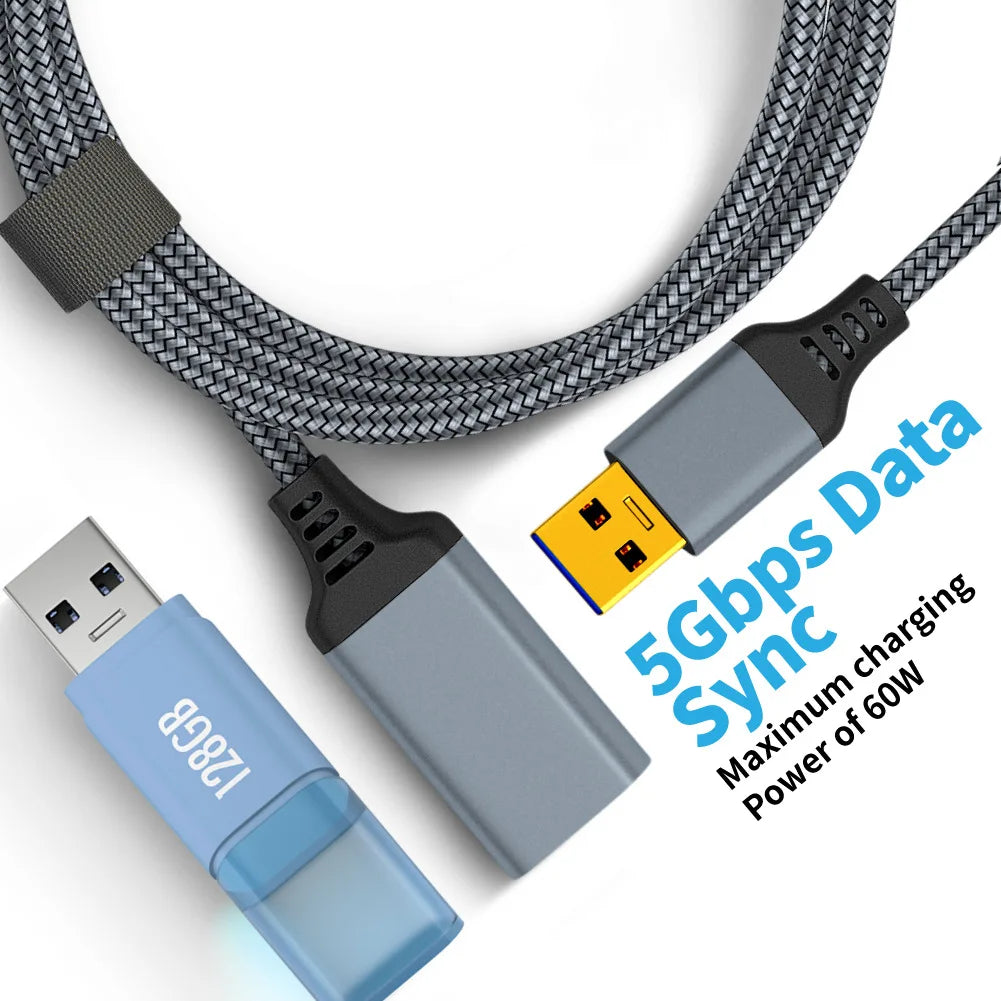 Nylon Braided USB 3.0 Extension Cable