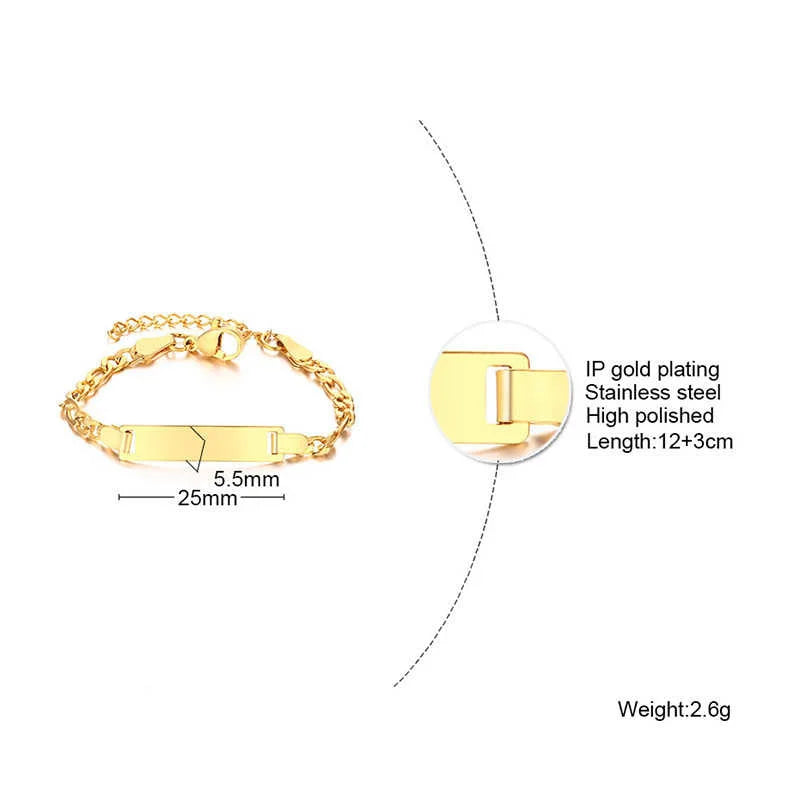 Personalized Stainless Steel Name Bracelet for Baby and Mom