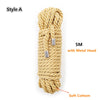 Style A jute rope with a metal head and soft cotton fibers for Shibari bondage