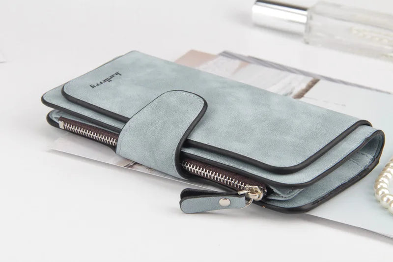 Classic Long PU Leather Wallet with Multiple Pockets