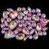 Mixed Shape Glass Rhinestones with Silver Claw Settings
