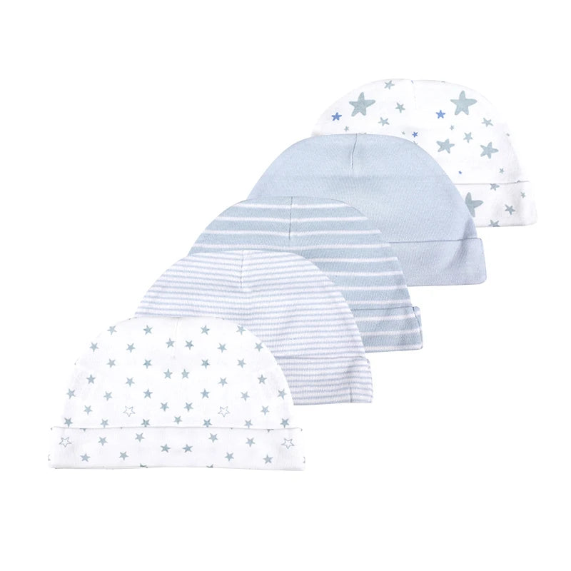 Soft Cotton Baby Hats for Newborns & Infants (0-6 Months)