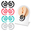 Pendientes de espiral acrílicos tipo túnel falso
