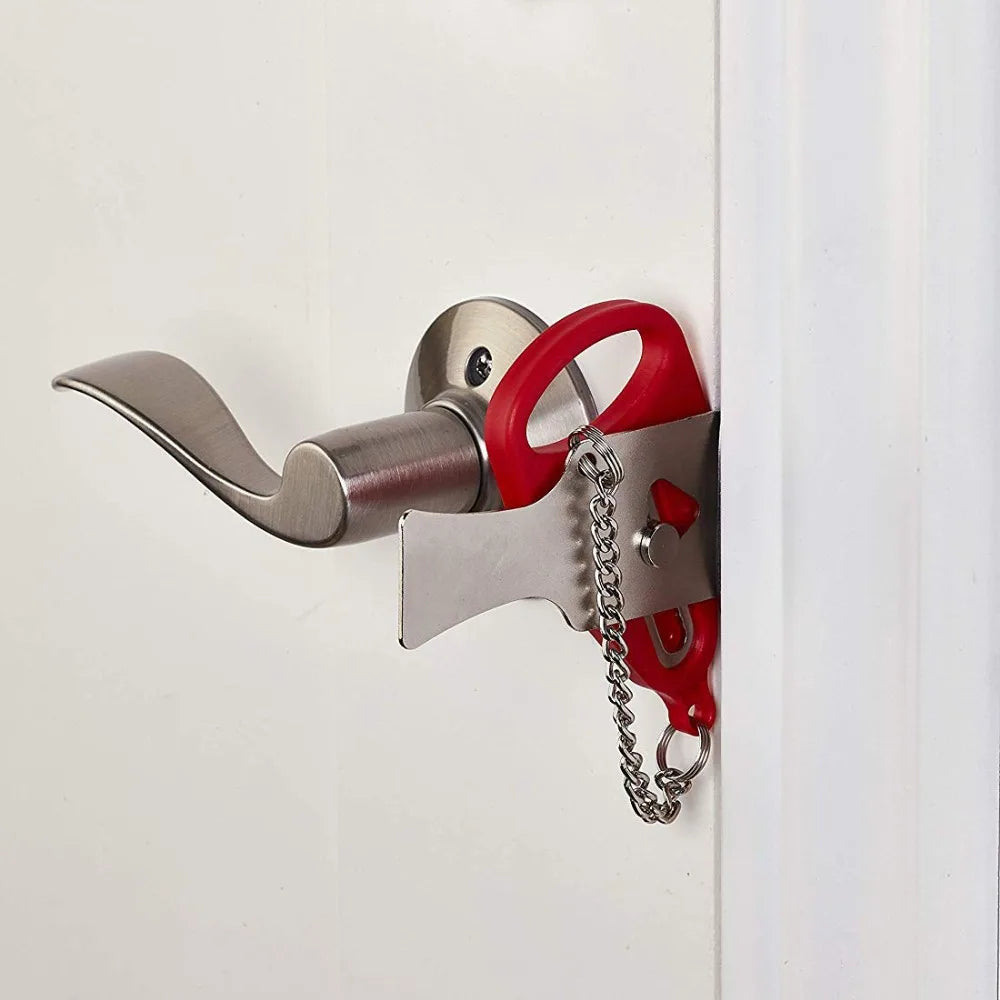 Portable Door Lock with Key for Travel Security