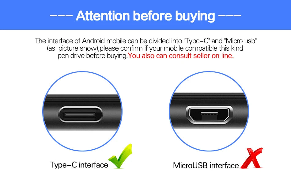 USB-C OTG Flash Drive for Phones, Tablets, and Computers