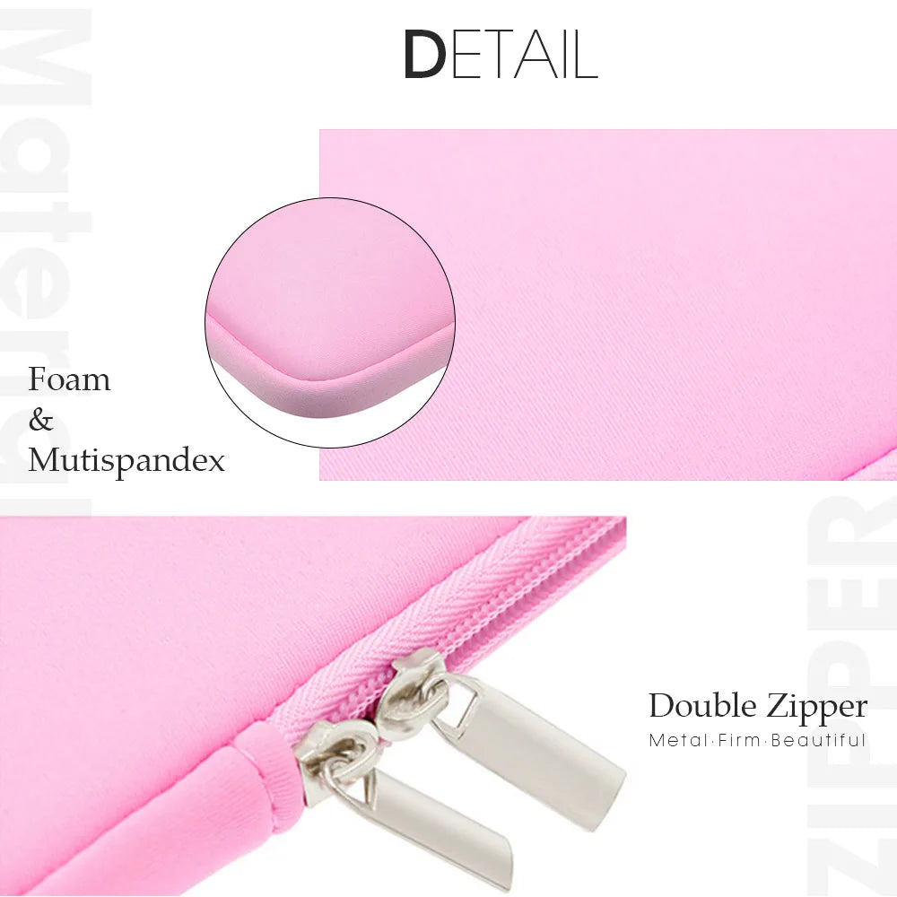 Soft Cotton Laptop Sleeve with Padded Interior