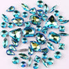Mixed Shape Glass Rhinestones with Silver Claw Settings