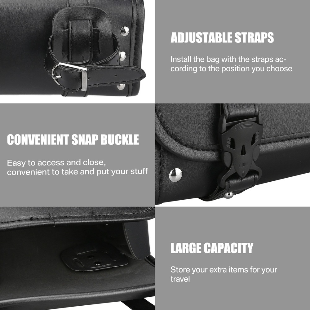 Motorcycle PU Leather Utility Saddlebag
