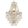 Abat-jour de lampe chromé à 5 étages en perles