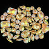 Mixed Shape Glass Rhinestones with Silver Claw Settings