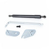 A set of gas spring tailgate struts for a Ford F-150, including a long cylindrical strut and mounting hardware.