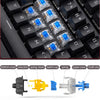 Retro Punk Mechanical Keyboard 104 Keys USB Wired RGB Backlit