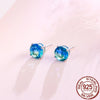 8mm Round Cubic Zirconia Stud Earrings in Sterling Silver