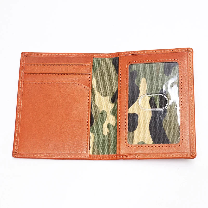 Vintage Slim Leather Card Holder Wallet for Men
