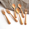 Ensemble de Couverts en Bois de Hêtre Naturel