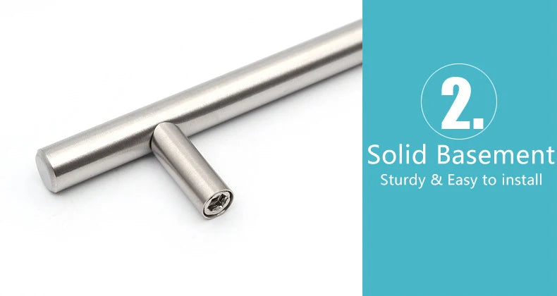 Brushed Stainless Steel Cabinet T-Bar Handle