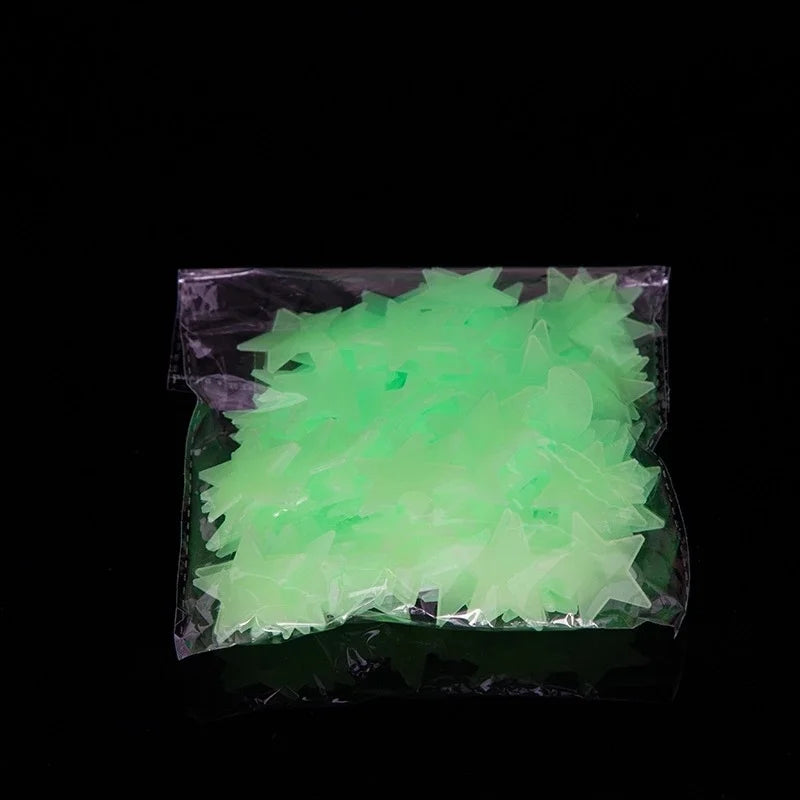 Glow-in-the-Dark 3D Star Wall Stickers for Kids' Rooms