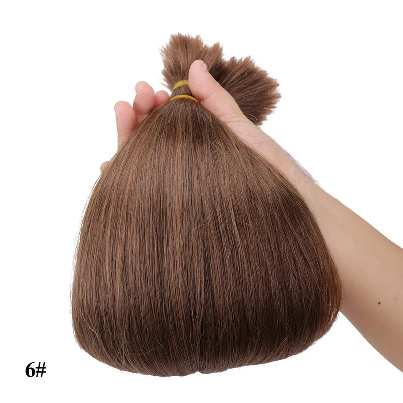 Straight Human Hair Braiding Bulk