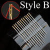 Self-Threading Stainless Steel Sewing Needles (12-Pack)