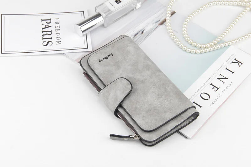 Classic Long PU Leather Wallet with Multiple Pockets