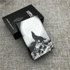Ultra-Slim Aluminum Cigarette Case with Laser-Engraved Wolf Design