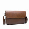 Vintage Leather Crossbody Bag for Men – Compact Messenger Shoulder Bag