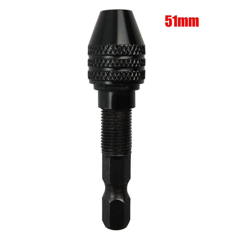 Mini Keyless Drill Chuck Adapter - 1/4" Hex Shank
