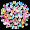 Mixed Shape Glass Rhinestones with Silver Claw Settings
