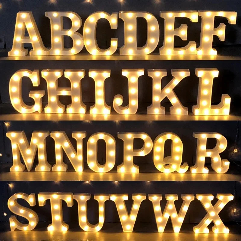 Glowing Alphabet LED Letter Lights for Decor
