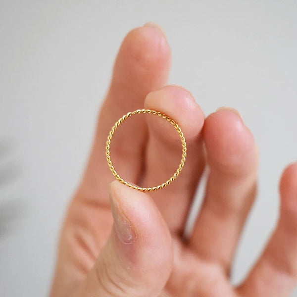 14K Gold Filled Braided Stacking Ring