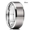 Men's Black Stainless Steel Wedding Band with Double Groove Detail