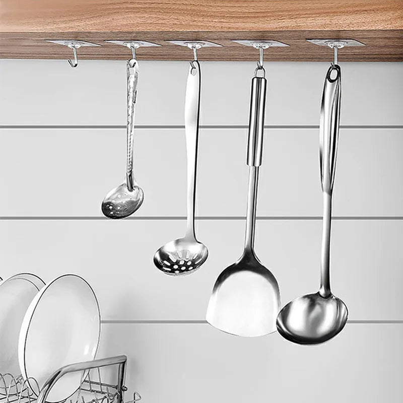 Transparent Self-Adhesive Wall Hooks for Pictures and More