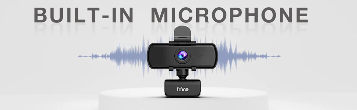 FIFINE 1440p HD Webcam with Microphone and Tripod