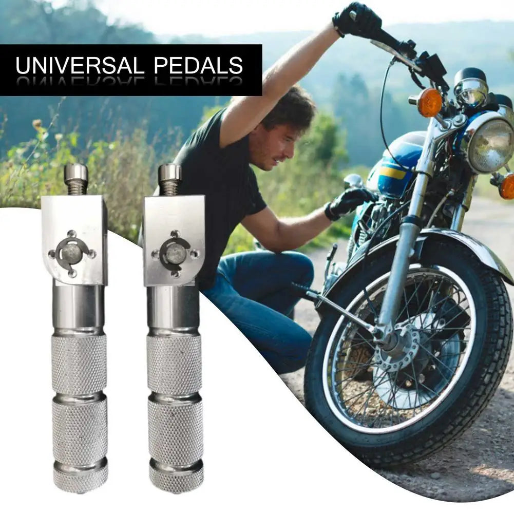 Universal CNC Aluminum Footrest Pedals (8mm)
