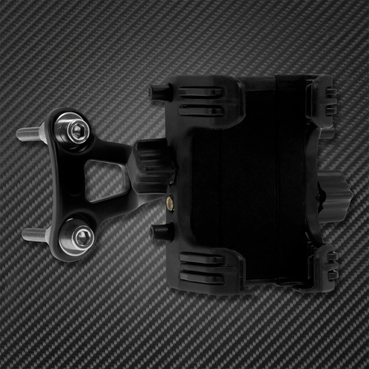 Black universal motorcycle handlebar phone mount designed for Harley-Davidson