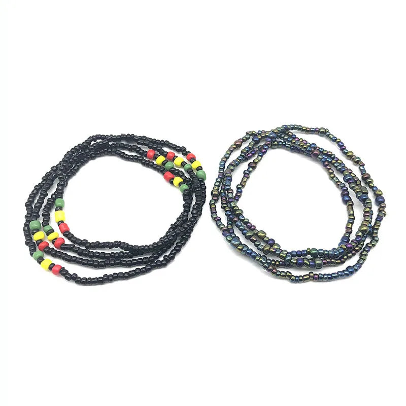 Colorful Beaded Elastic Waist Chain for Women