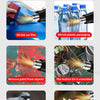 A multi-purpose digital heat gun is shown in various applications including shrinking car film, removing paint, unwelding tin