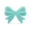 Light blue silicone bow shaped crown beads for jewelry making and DIY crafts