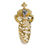 Crystal Crown Bowknot Nail Ring